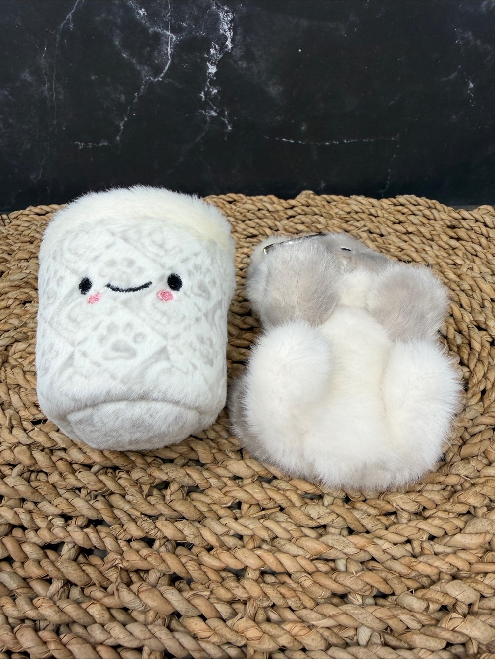 Chagee Opened Blind box. Plush Siamese Cat-in-Cup Keychain - Cream & Light Gray - Picture 6 of 9